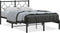 vidaXL - Bedframe - met - hoofdbord - metaal - zwart - 120x200 - cm