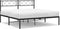 vidaXL - Bedframe - met - hoofdbord - metaal - zwart - 120x200 - cm