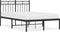 vidaXL - Bedframe - met - hoofdbord - metaal - zwart - 120x200 - cm