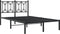 vidaXL - Bedframe - met - hoofdbord - metaal - zwart - 120x200 - cm