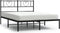 vidaXL - Bedframe - met - hoofdbord - metaal - zwart - 120x200 - cm