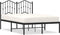 vidaXL - Bedframe - met - hoofdbord - metaal - zwart - 120x200 - cm