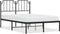 vidaXL - Bedframe - met - hoofdbord - metaal - zwart - 120x200 - cm