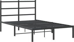 vidaXL - Bedframe - met - hoofdbord - metaal - zwart - 120x200 - cm