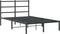 vidaXL - Bedframe - met - hoofdbord - metaal - zwart - 120x200 - cm