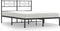vidaXL - Bedframe - met - hoofdbord - metaal - zwart - 120x200 - cm