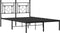 vidaXL - Bedframe - met - hoofdbord - metaal - zwart - 120x200 - cm