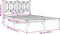 vidaXL - Bedframe - met - hoofdbord - metaal - zwart - 120x200 - cm