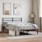 vidaXL - Bedframe - met - hoofdbord - metaal - zwart - 120x200 - cm