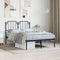 vidaXL - Bedframe - met - hoofdbord - metaal - zwart - 120x200 - cm