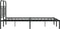 vidaXL - Bedframe - met - hoofdbord - metaal - zwart - 120x200 - cm