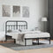 vidaXL - Bedframe - met - hoofdbord - metaal - zwart - 120x200 - cm