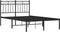 vidaXL - Bedframe - met - hoofdbord - metaal - zwart - 120x200 - cm