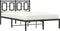 vidaXL - Bedframe - met - hoofdbord - metaal - zwart - 120x200 - cm
