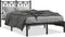 vidaXL - Bedframe - met - hoofdbord - metaal - zwart - 120x200 - cm