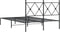 vidaXL - Bedframe - met - hoofdbord - metaal - zwart - 120x200 - cm