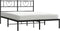 vidaXL - Bedframe - met - hoofdbord - metaal - zwart - 120x200 - cm