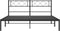 vidaXL - Bedframe - met - hoofdbord - metaal - zwart - 120x200 - cm