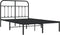 vidaXL - Bedframe - met - hoofdbord - metaal - zwart - 120x200 - cm