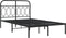vidaXL - Bedframe - met - hoofdbord - metaal - zwart - 120x200 - cm