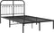 vidaXL - Bedframe - met - hoofdbord - metaal - zwart - 120x200 - cm