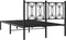 vidaXL - Bedframe - met - hoofdbord - metaal - zwart - 120x200 - cm