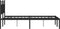 vidaXL - Bedframe - met - hoofdbord - metaal - zwart - 120x200 - cm
