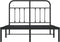 vidaXL - Bedframe - met - hoofdbord - metaal - zwart - 120x200 - cm