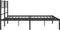 vidaXL - Bedframe - met - hoofdbord - metaal - zwart - 120x200 - cm
