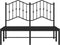 vidaXL - Bedframe - met - hoofdbord - metaal - zwart - 120x200 - cm