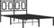 vidaXL - Bedframe - met - hoofdbord - metaal - zwart - 120x200 - cm