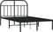 vidaXL - Bedframe - met - hoofdbord - metaal - zwart - 120x200 - cm