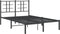 vidaXL - Bedframe - met - hoofdbord - metaal - zwart - 120x200 - cm
