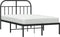 vidaXL - Bedframe - met - hoofdbord - metaal - zwart - 120x200 - cm