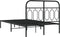 vidaXL - Bedframe - met - hoofdbord - metaal - zwart - 120x200 - cm