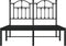 vidaXL - Bedframe - met - hoofdbord - metaal - zwart - 120x200 - cm