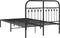 vidaXL - Bedframe - met - hoofdbord - metaal - zwart - 120x200 - cm