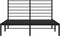 vidaXL - Bedframe - met - hoofdbord - metaal - zwart - 120x200 - cm