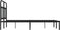 vidaXL - Bedframe - met - hoofdbord - metaal - zwart - 120x200 - cm