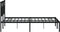 vidaXL - Bedframe - met - hoofdbord - metaal - zwart - 120x200 - cm