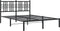 vidaXL - Bedframe - met - hoofdbord - metaal - zwart - 120x200 - cm