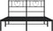 vidaXL - Bedframe - met - hoofdbord - metaal - zwart - 120x200 - cm