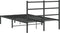 vidaXL - Bedframe - met - hoofdbord - metaal - zwart - 120x200 - cm
