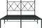 vidaXL - Bedframe - met - hoofdbord - metaal - zwart - 120x200 - cm