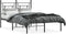 vidaXL - Bedframe - met - hoofdbord - metaal - zwart - 120x200 - cm