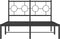 vidaXL - Bedframe - met - hoofdbord - metaal - zwart - 120x200 - cm