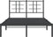 vidaXL - Bedframe - met - hoofdbord - metaal - zwart - 120x200 - cm