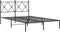 vidaXL - Bedframe - met - hoofdbord - metaal - zwart - 120x200 - cm