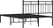 vidaXL - Bedframe - met - hoofdbord - metaal - zwart - 120x200 - cm