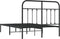 vidaXL - Bedframe - met - hoofdbord - metaal - zwart - 120x200 - cm